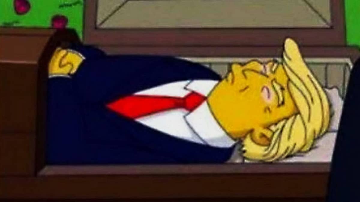Trump Simpsons Prediction Coffin