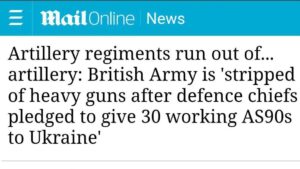  Armata britanică nu are arme