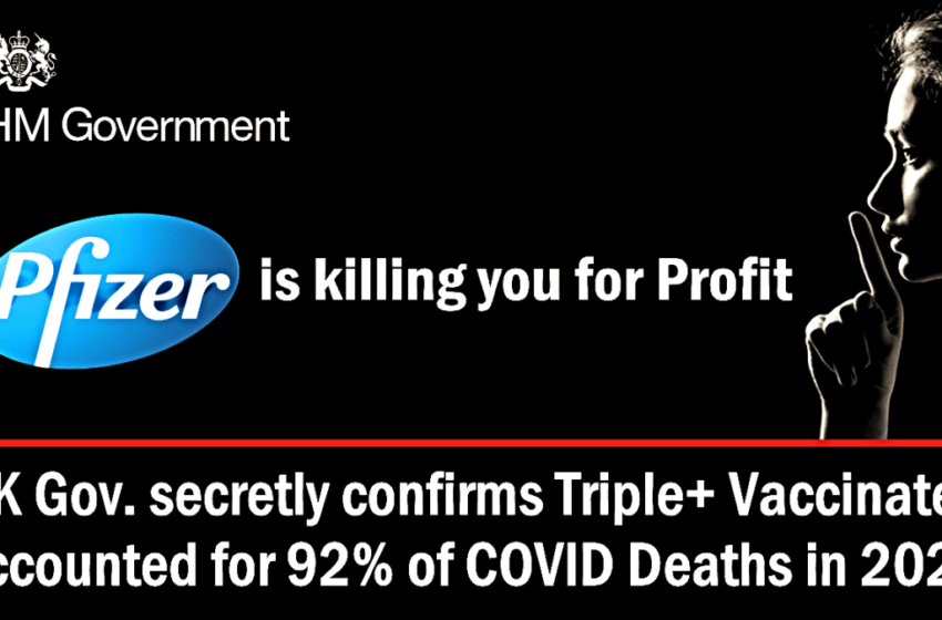  Triple+ Vaccinated a reprezentat 92% din decesele COVID în 2022, potrivit guvernului britanic – The Expose