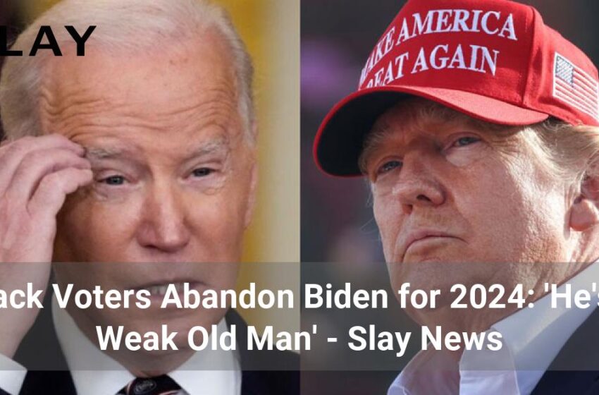  Alegătorii negri îl abandonează pe Biden pentru 2024: „Este un bătrân slab”