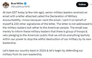  O scrisoare deschisă către poporul american din partea semnatarilor acestei declarații de responsabilitate militară |