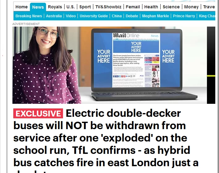  Un alt autobuz EV arde în flăcări la Londra |