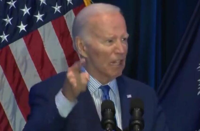  Biden iese din scenariu în timpul discursului, începe să țipe incoerent despre Trump