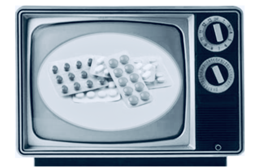  Scopul adevărat al reclamelor farmaceutice de la televizor este o tactică de lobby în relații publice de a cumpăra știri, nu de a vinde medicamente