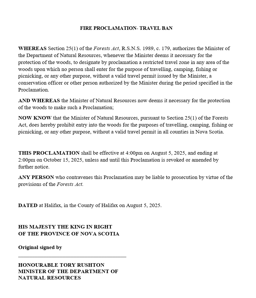 Legisletul sursă din Nova Scotia pentru noua proclamare „Nu luați o drumeție”, este de fapt mai draconică decât guvernul se lasă: